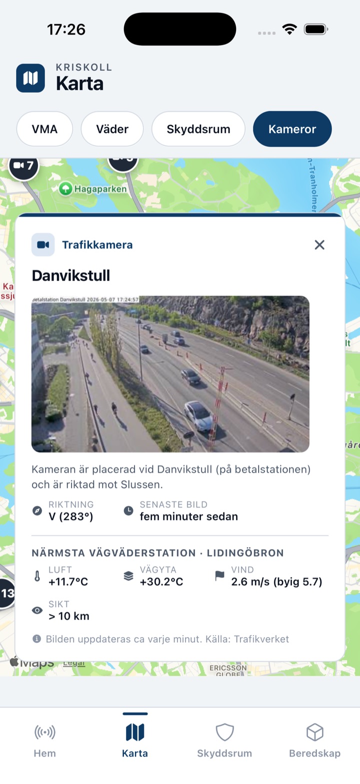 Trafikkameror på kartan